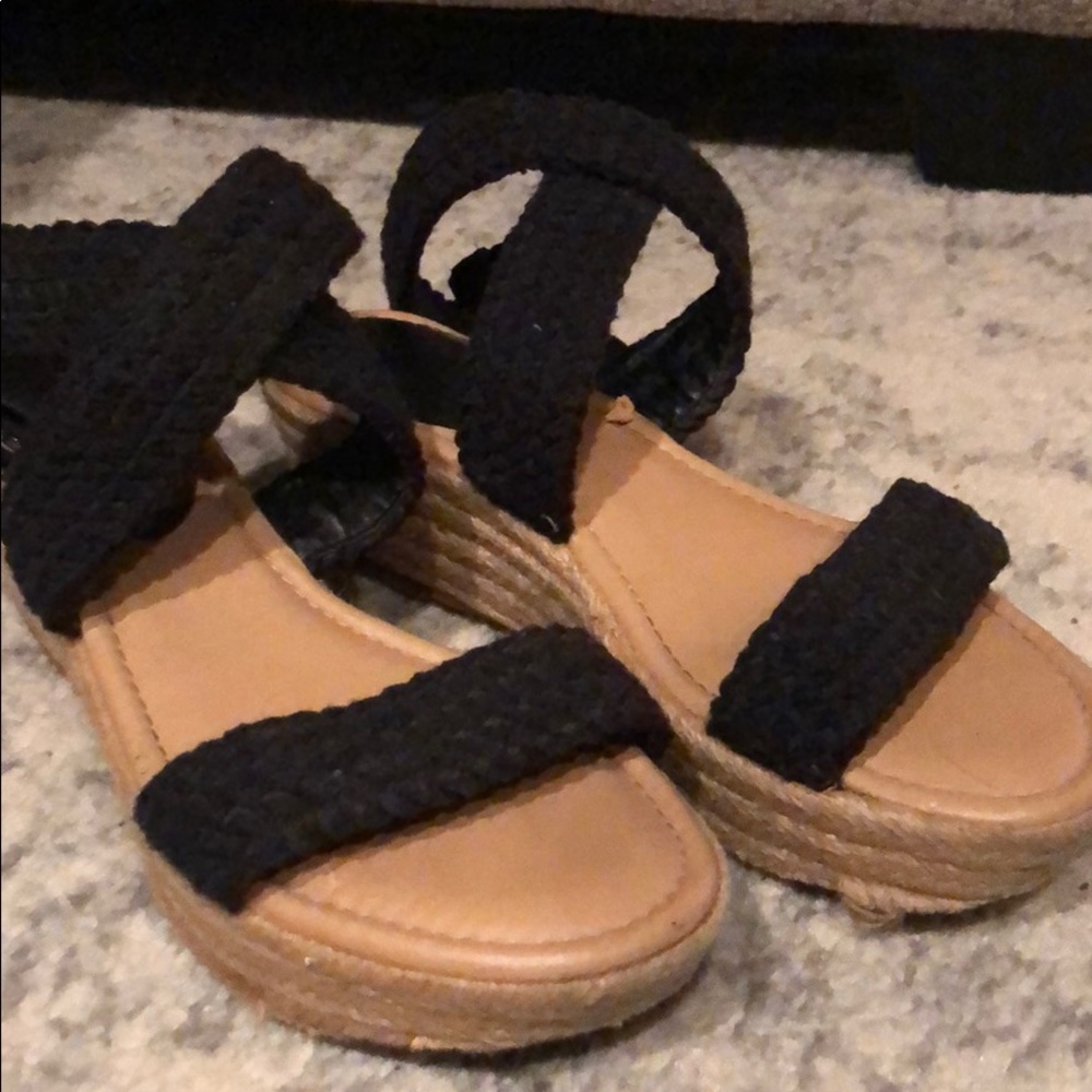 Black Platform Sandals - image 2